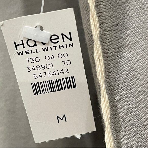 Haven Organic Cotton Tank Midi Dress NWT | Size M| Drawstring Waist Minmalist - Picture 5 of 7